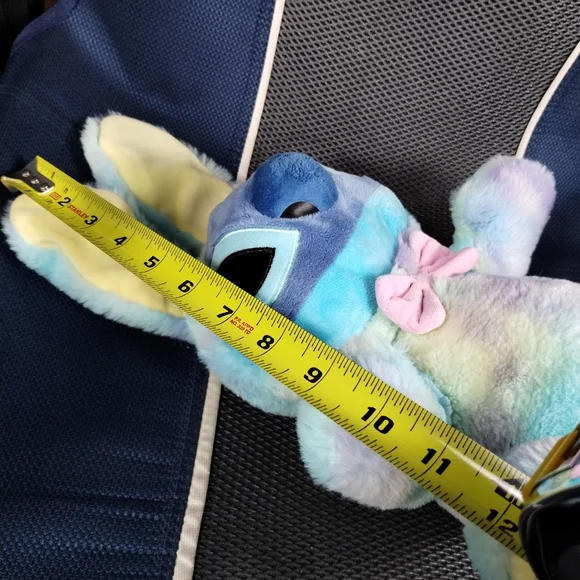 Disney Store 2020 Stitch Easter Bunny Plush Tie Dye Blue 12" - Picture 13 of 16